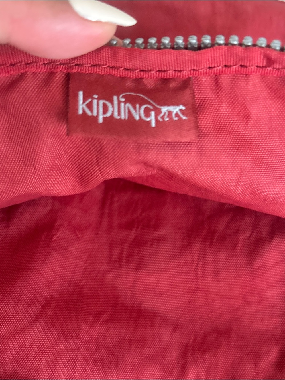 Kipling Mini Crossbody Bag Purse Eldorado Nylon Lightweight Red Zip Purse - Picture 6 of 7